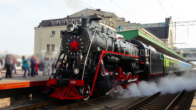 steam engine. old locomotive. nostalgic technology