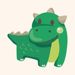dinosaur cartoon theme elements