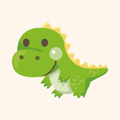 dinosaur cartoon theme elements