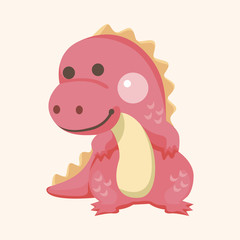 dinosaur cartoon theme elements