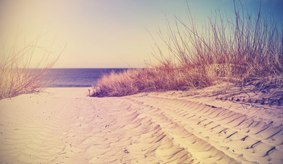 Fototapety  Vintage filtrowana plaża, tło natura lub baner.