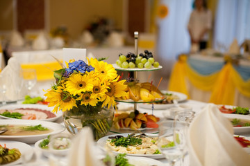 gorgeous wedding decor on table