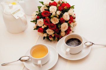 Close up of wedding bouquet