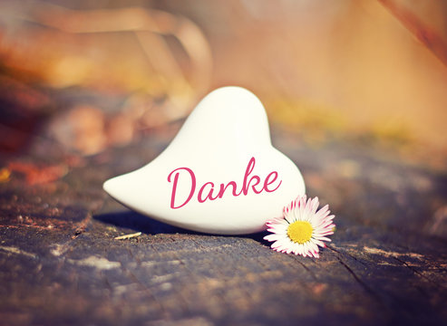 outdoor greeting card with text - thank you