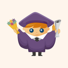 student cartoon theme elements