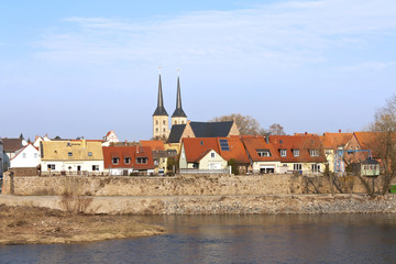 Obraz premium View to the town Grimma, Germany