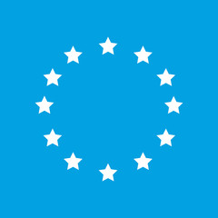 European Union white icon
