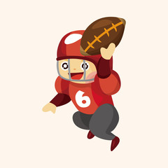 football player theme elements