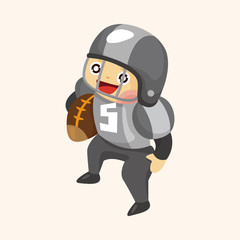 football player theme elements