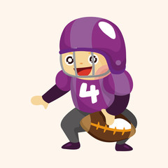 football player theme elements