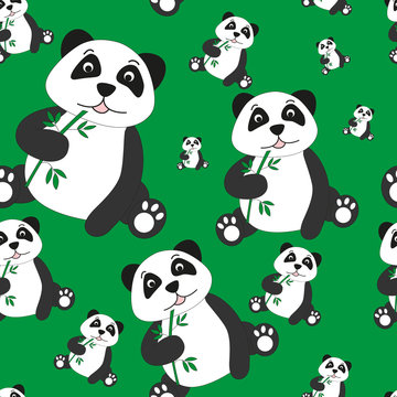 Seamless pattern of pands