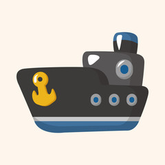 Transportation boat theme elements