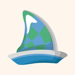 Fototapeta premium Transportation boat theme elements