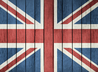 Wooden Grunge UK Flag