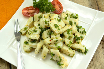 poulpe à l'ail et persil