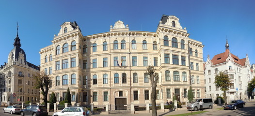 Panoramic view of art nouveau architecture