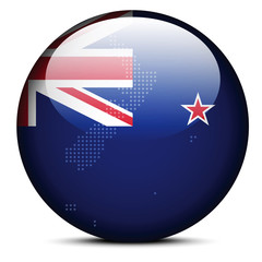 Map with Dot Pattern on flag button of New Zealand