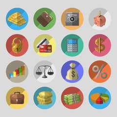 Finance icons set