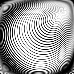 Design monochrome vortex movement illusion background