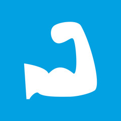 Strength white icon