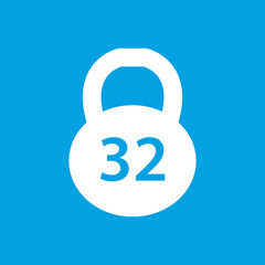 Weight white icon