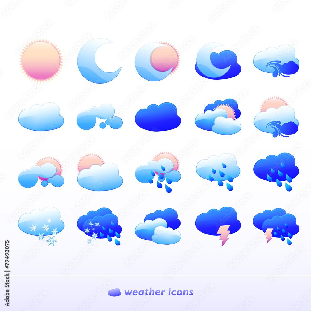 Canvas Prints high quality vector weather icons