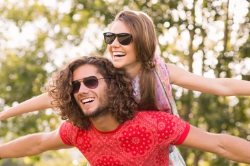 Cute couple in the park