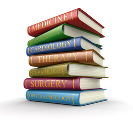 Medical textbooks (clipping path included)