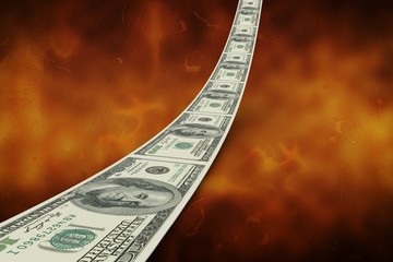 Composite image of dollar road