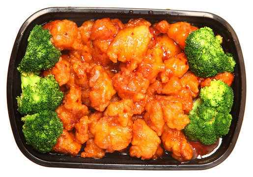 General TSO Chicken and Brocolli To Go