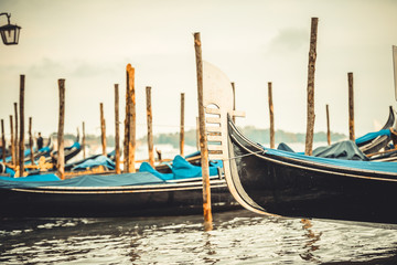 Fototapeta premium gondolas in a canal in Venice
