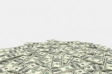 Composite image of pile of dollars