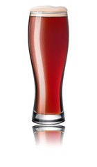 glass of beer. amber.