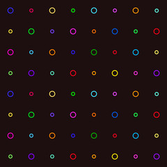 Seamless patterns with colorful circles