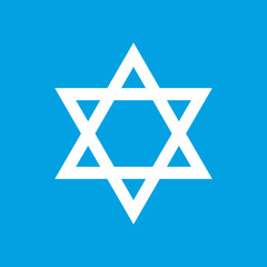 Judaism white icon