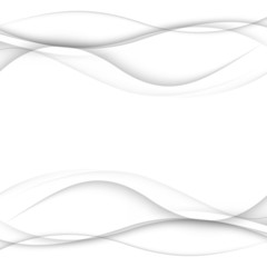 Abstract white waves - data stream concept. Vector Illustration