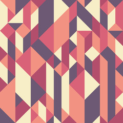 Abstract seamless pattern with rhombuses and cubes.