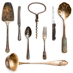 old metal utensils