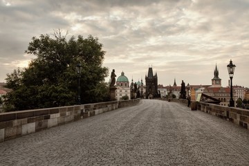 Fototapeta premium Historic Charles Bridge in Prague, Czech Republic