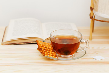 Cup of tea and books