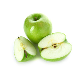 Green apple, isolated on white background