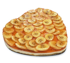 Cheesecake with bananas