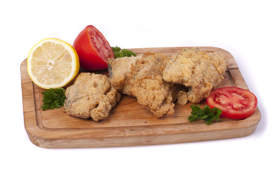 Fried hoki fillet