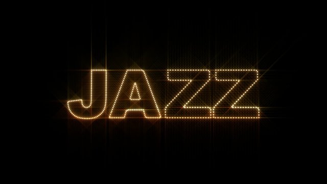Set of 10 "JAZZ" text LEDS reveals with alpha channel