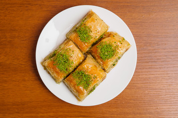 Baklava, traditional turkish dessert