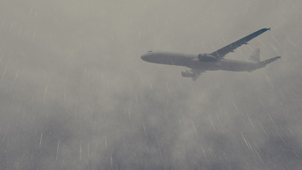 Airliner flies through a storm 2