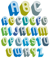 3d font with good style.