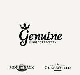 Premium Quality Labels with retro vintage design