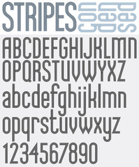 Obraz premium Stripes retro style graphic font.