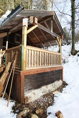 Hütte in den Bergen